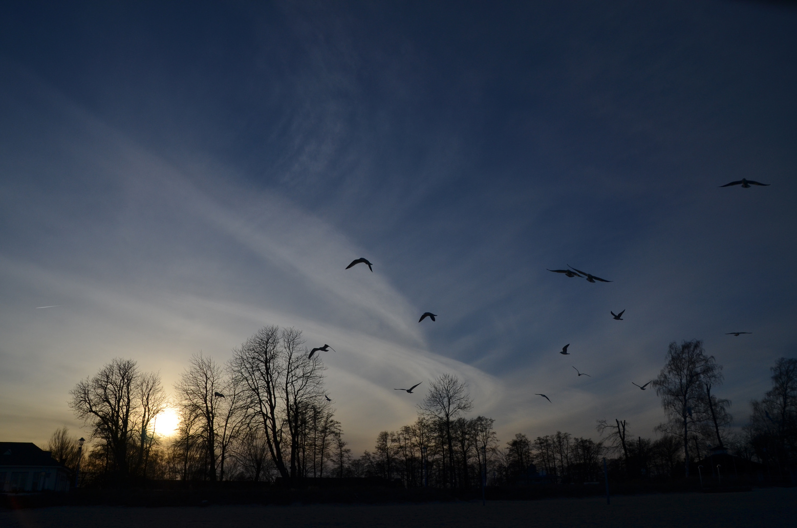 Winterabend am Strand