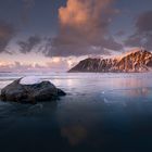 Winterabend am Strand von Skagsanden