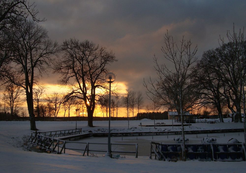 Winterabend am Vänern