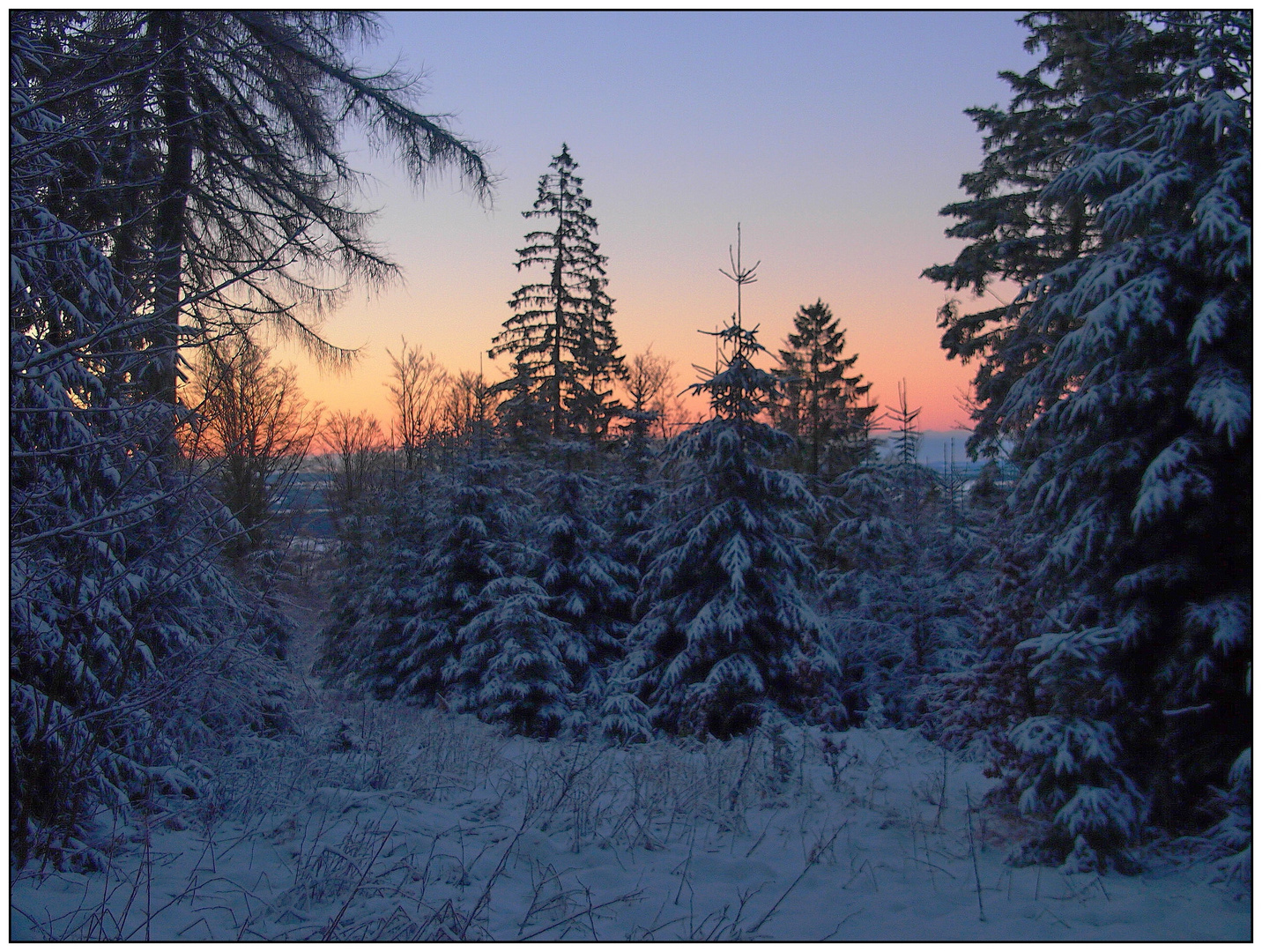 Winterabend am Waldstein