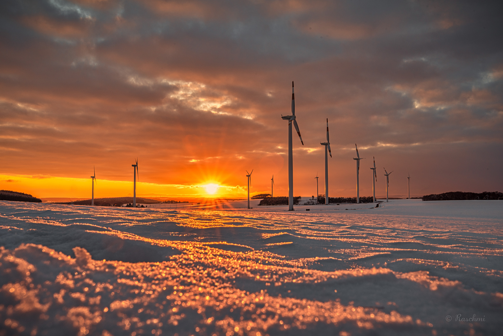 WINTERABEND am WINDPARK