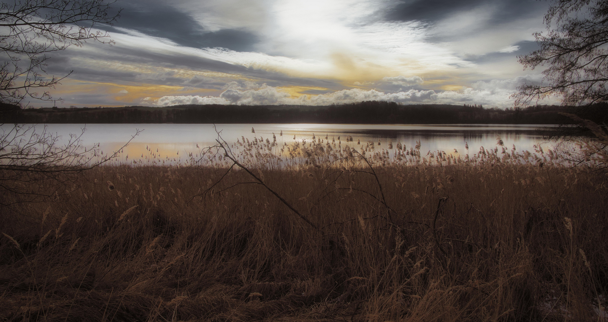 Winterabend am Wolletzsee