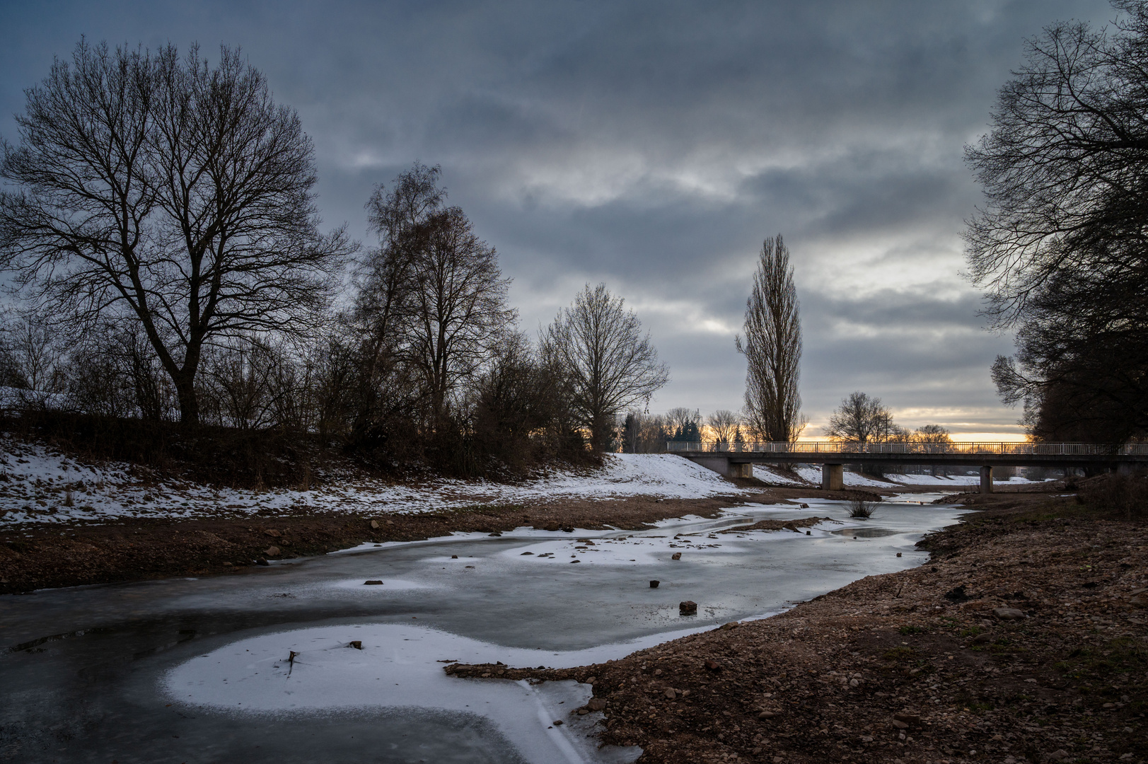 Winterabend an der Breg