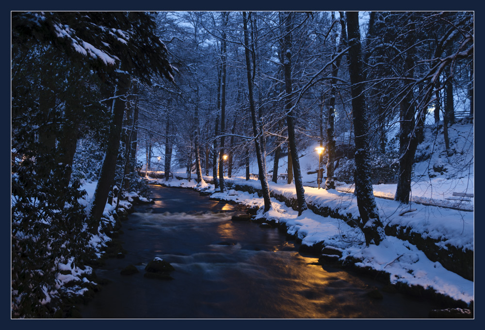 Winterabend an der Enz