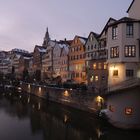 Winterabend an der Neckarbrücke