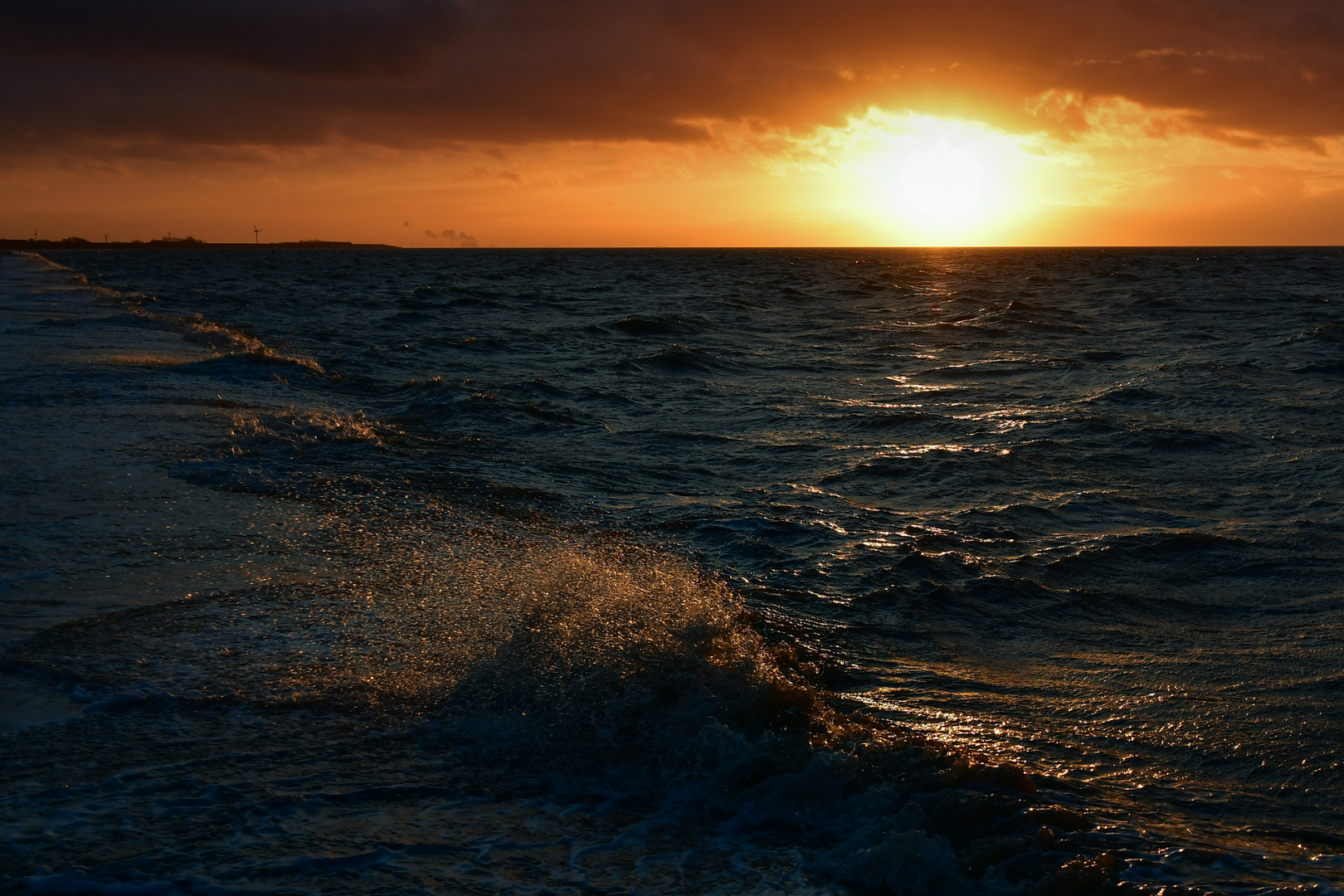 Winterabend an der Nordsee