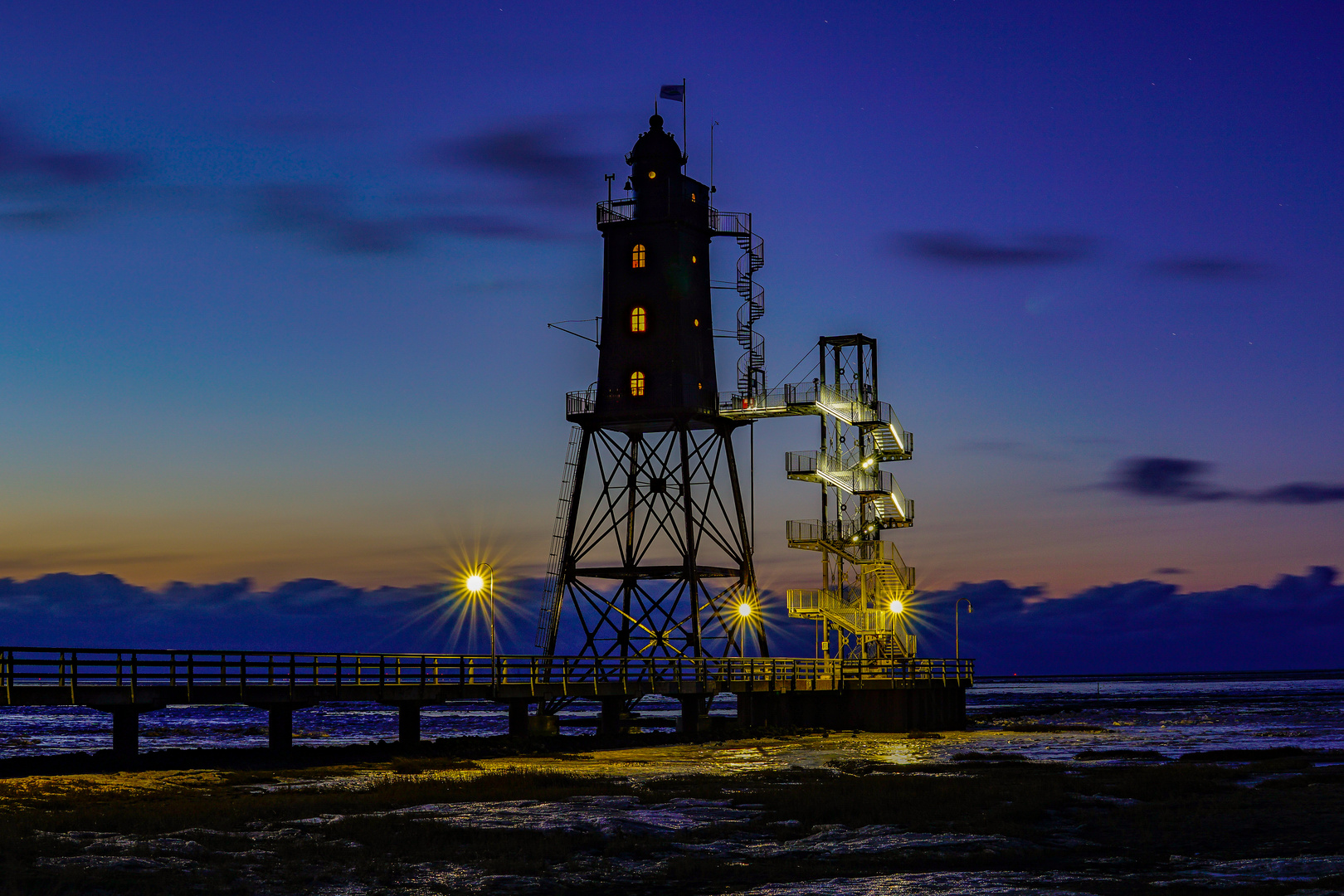 Winterabend an der Nordsee