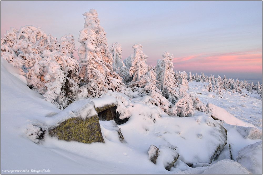 Winterabend auf dem Brocken