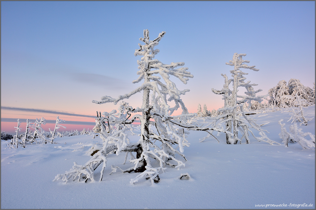 Winterabend auf dem Brocken 