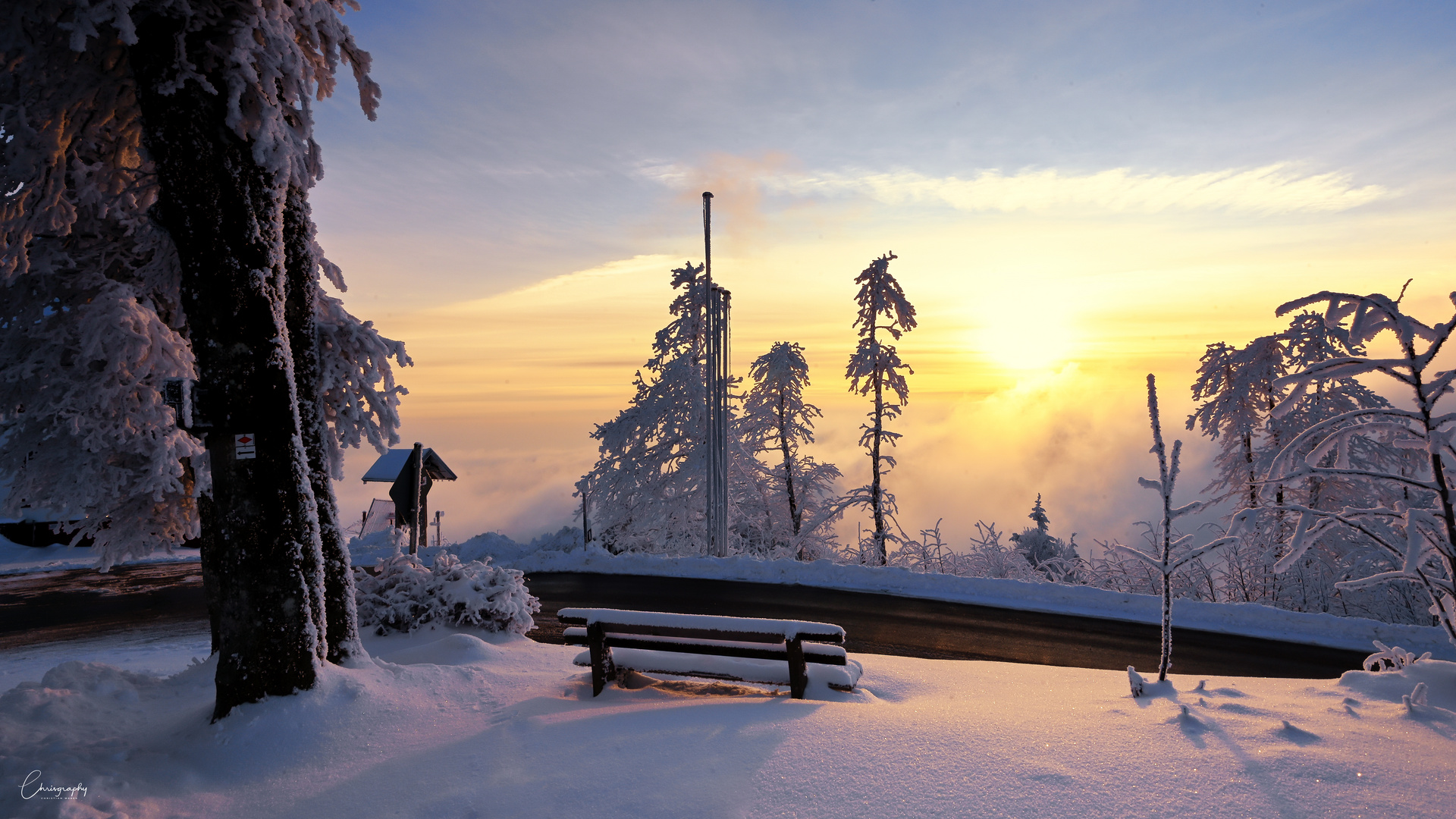 Winterabend auf dem Hochblauen