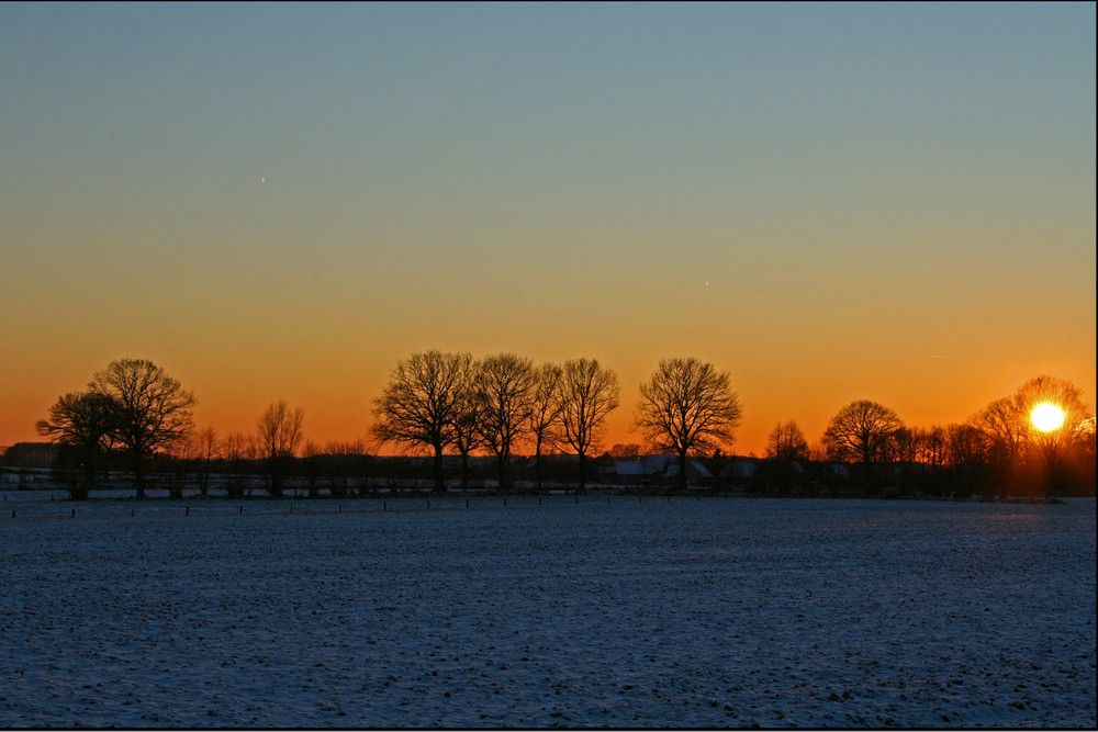 Winterabend auf dem Lande