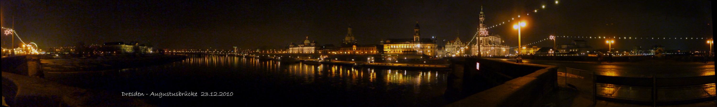 Winterabend auf der Augustusbrücke