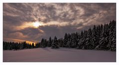 Winterabend auf der Fuchskaute