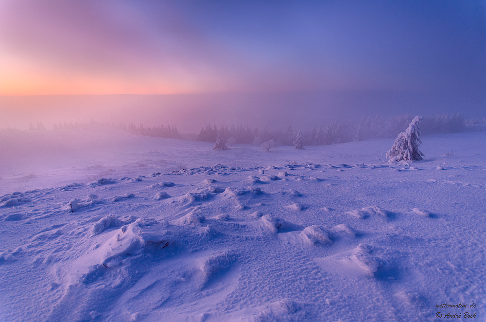 Winterabend auf der Wasserkuppe