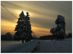 Winterabend bei der Oberhaid