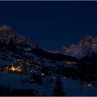 Winterabend bei Selva di Cadore mit Monte Pelmo