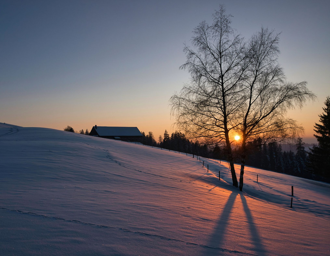 Winterabend im Allgäu