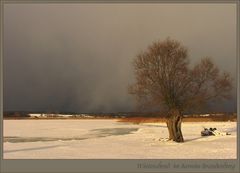 Winterabend im Barnim/Brandenburg