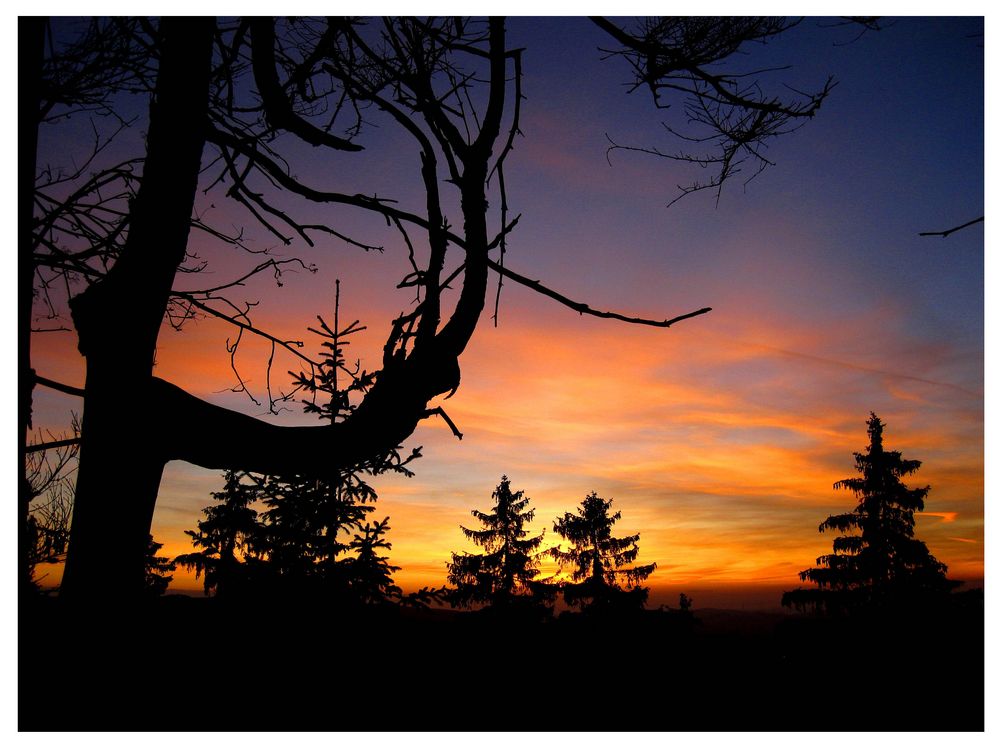 Winterabend im Fichtelgebirge