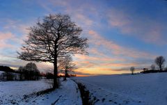 Winterabend im Fichtelgebirge