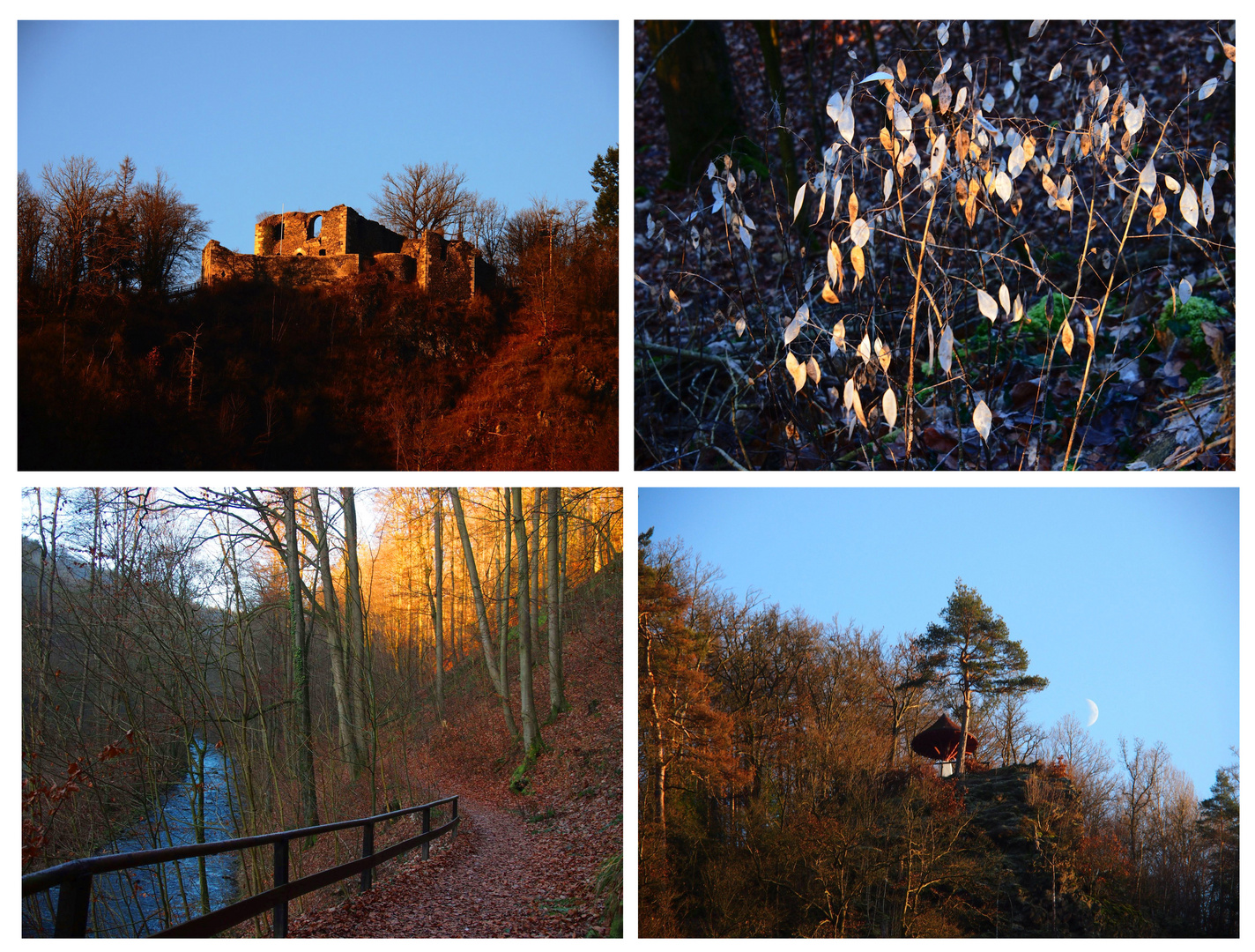 Winterabend im Kurpark von Bad Berneck