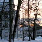 Winterabend im Schloßpark Kißlegg