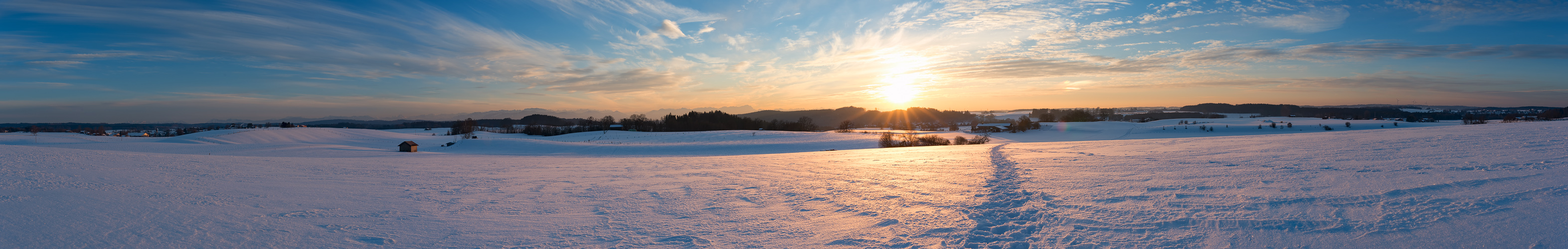 Winterabend im Tölzer Land