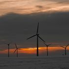 Winterabend im Windpark