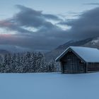 Winterabend in den Bergen