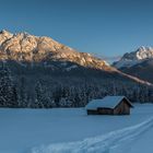 Winterabend in den Bergen