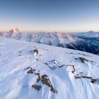 Winterabend in den Bergen