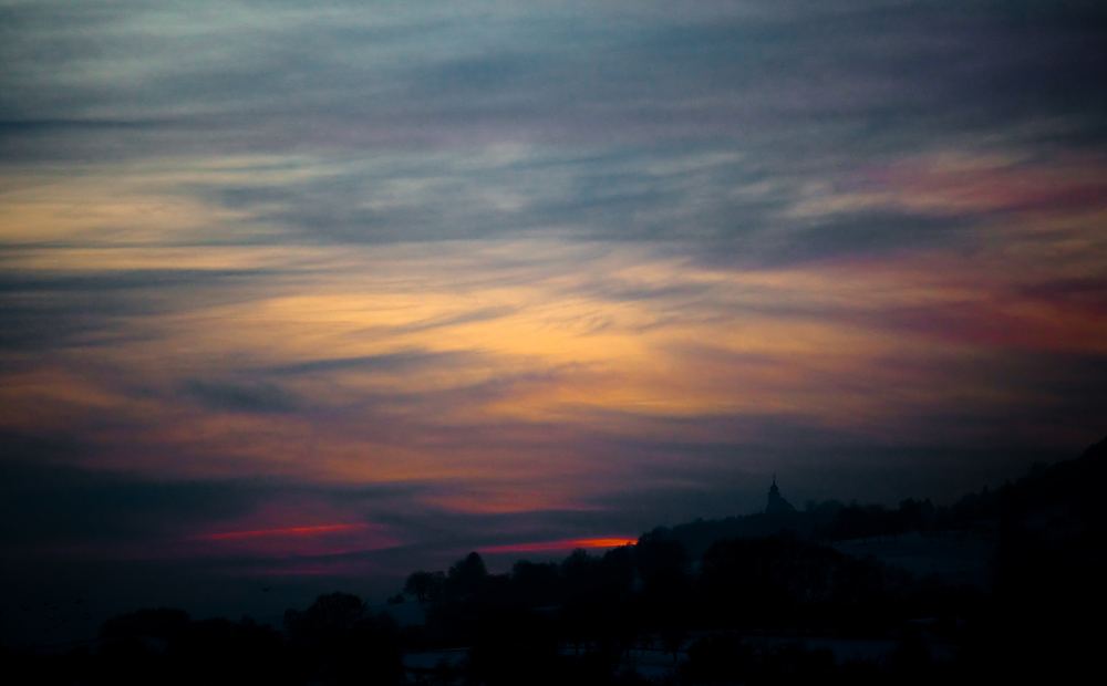 Winterabend in Franken