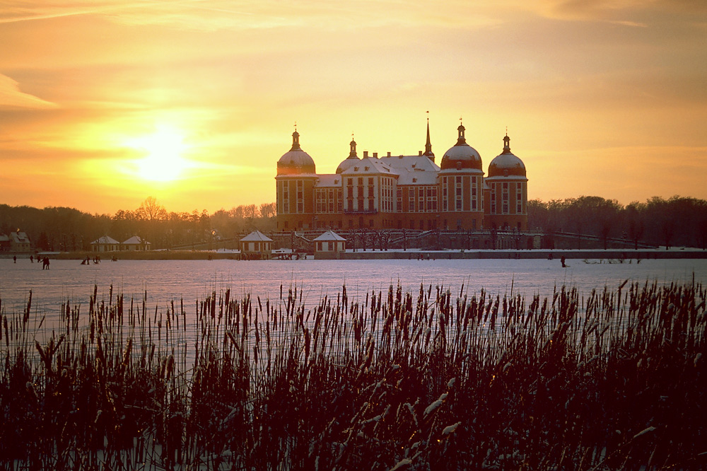 Winterabend in Moritzburg