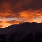 Winterabend in Walliser Alpen