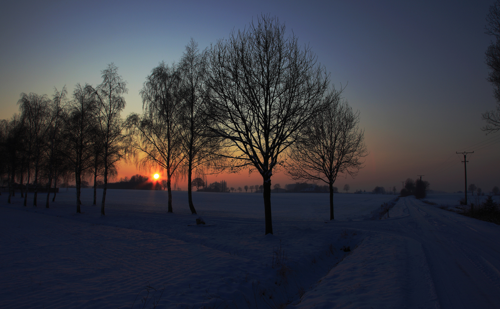 Winterabend in Westfalen