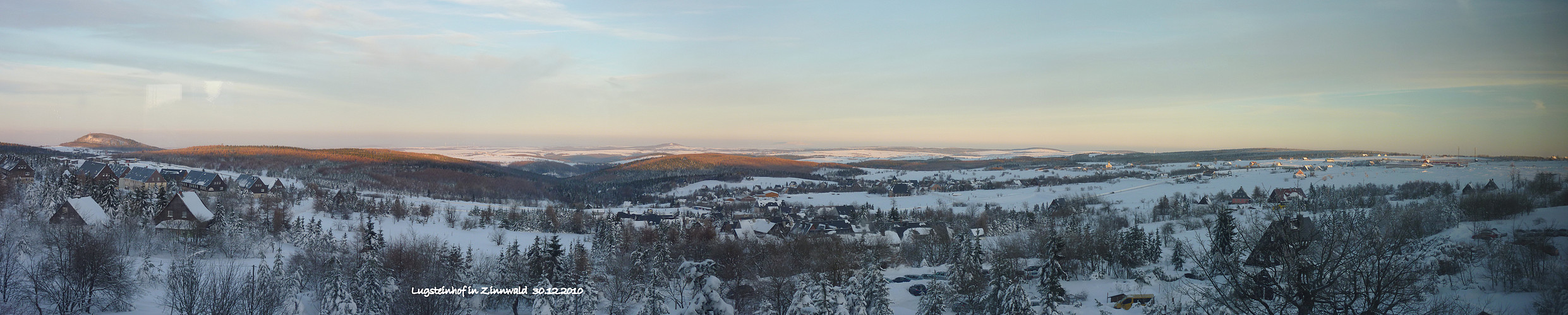 Winterabend in Zinnwald/Osterzgebirge