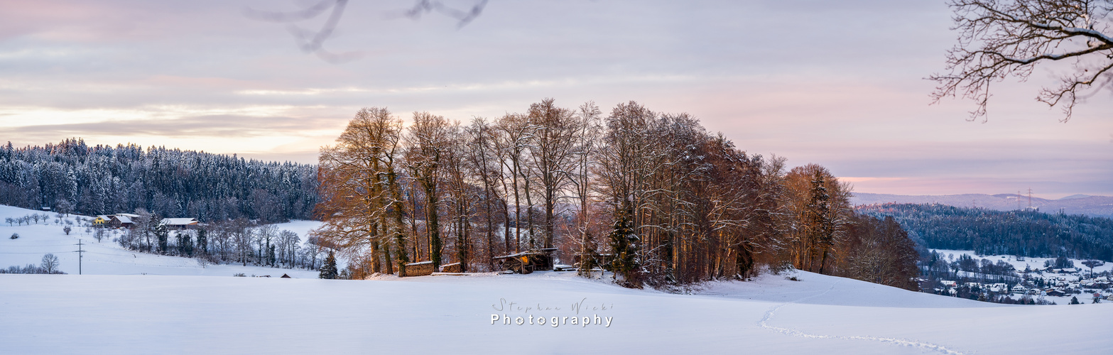 Winterabend Panorama Winikon