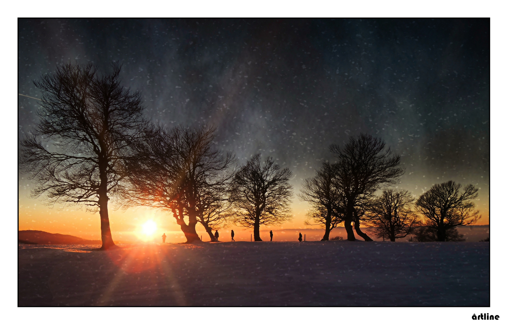 Winterabend - Talblick 