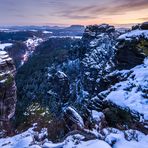 Winterabend über dem Raaber Kessel