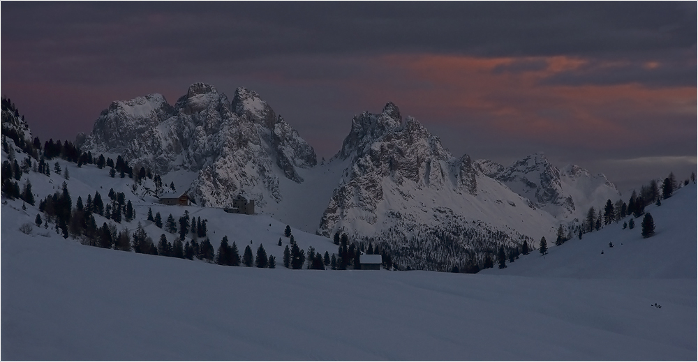 Winterabend über der Cadini-Gruppe