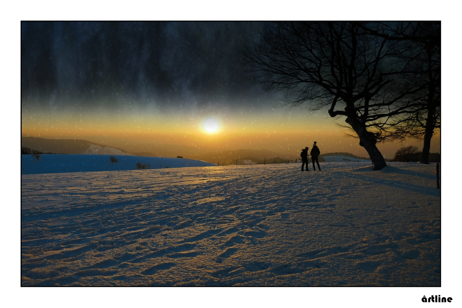 Winterabend -  view of the valley