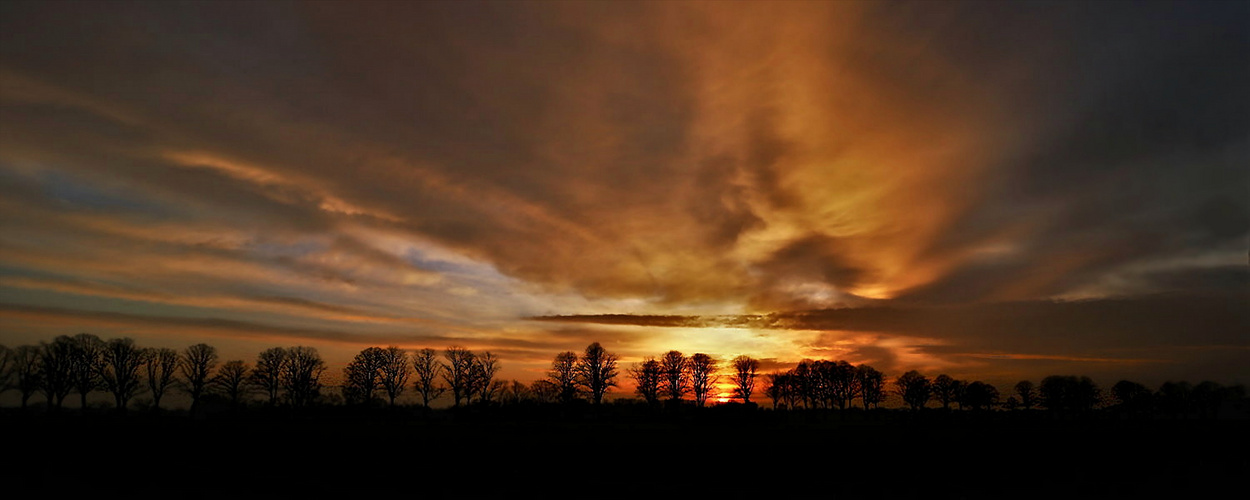 Winterabendhimmel