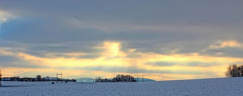 Winterabendhimmel