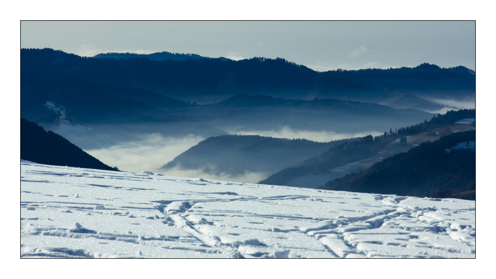 Winteranfang auf den Höhen des Schwarzwaldes.