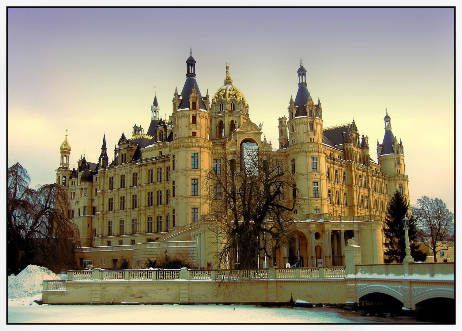 Winteransicht Schloss Schwerin