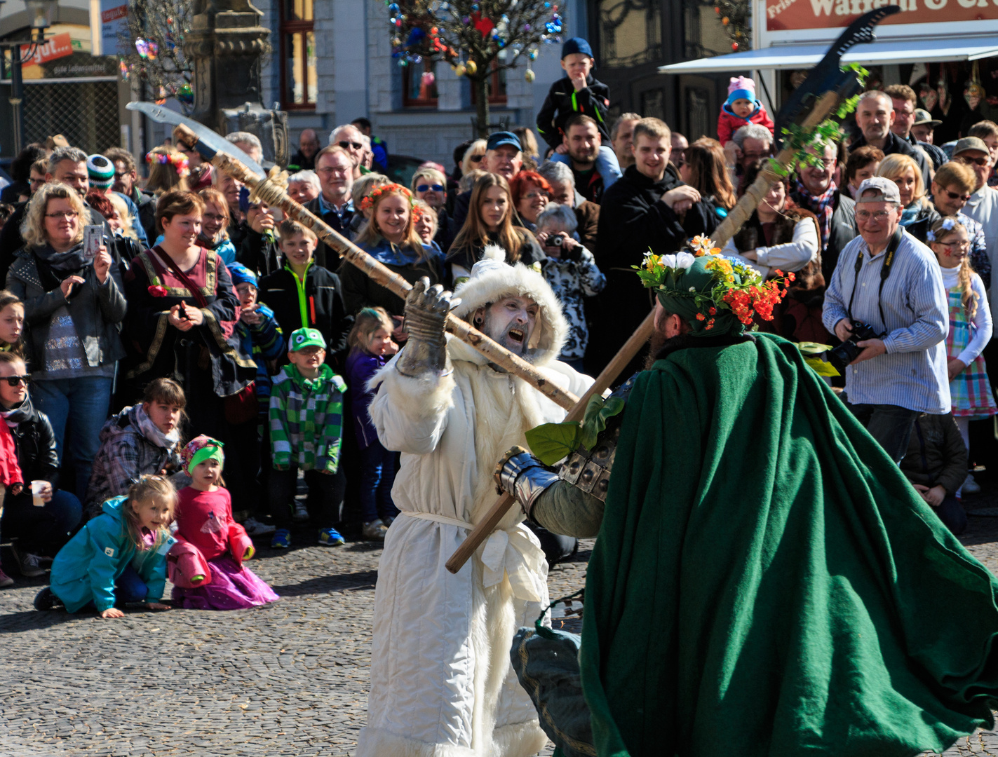 Winteraustreiben auf dem Ohrdrufer Marktplatz