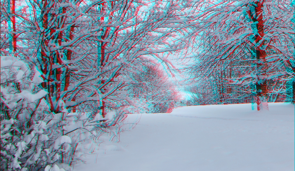 Winterbild gefällig? ;-) (3D-Anaglyphe)