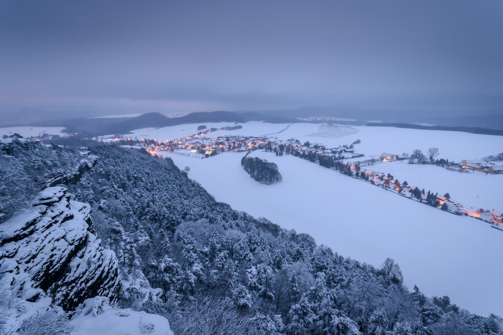 Winterbild vom Papststein