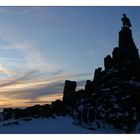 Winterblau am Fliegerdenkmal