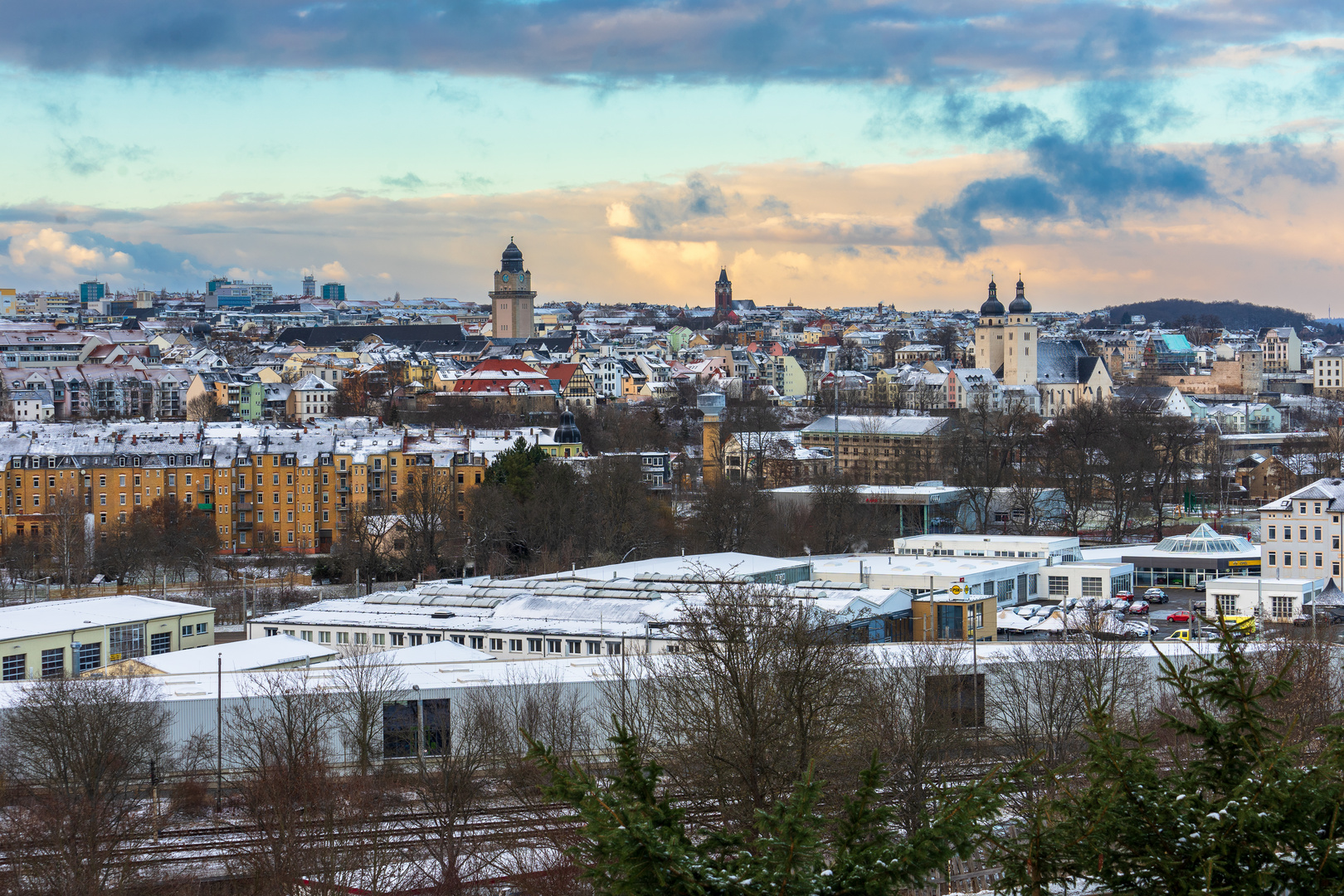 Winterblick auf Plauen 